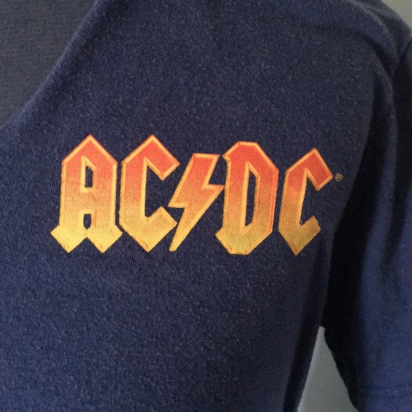 AC/DC Band Graphic T Shirt With Chest Cut-Out ACDC - Picture 5 of 6